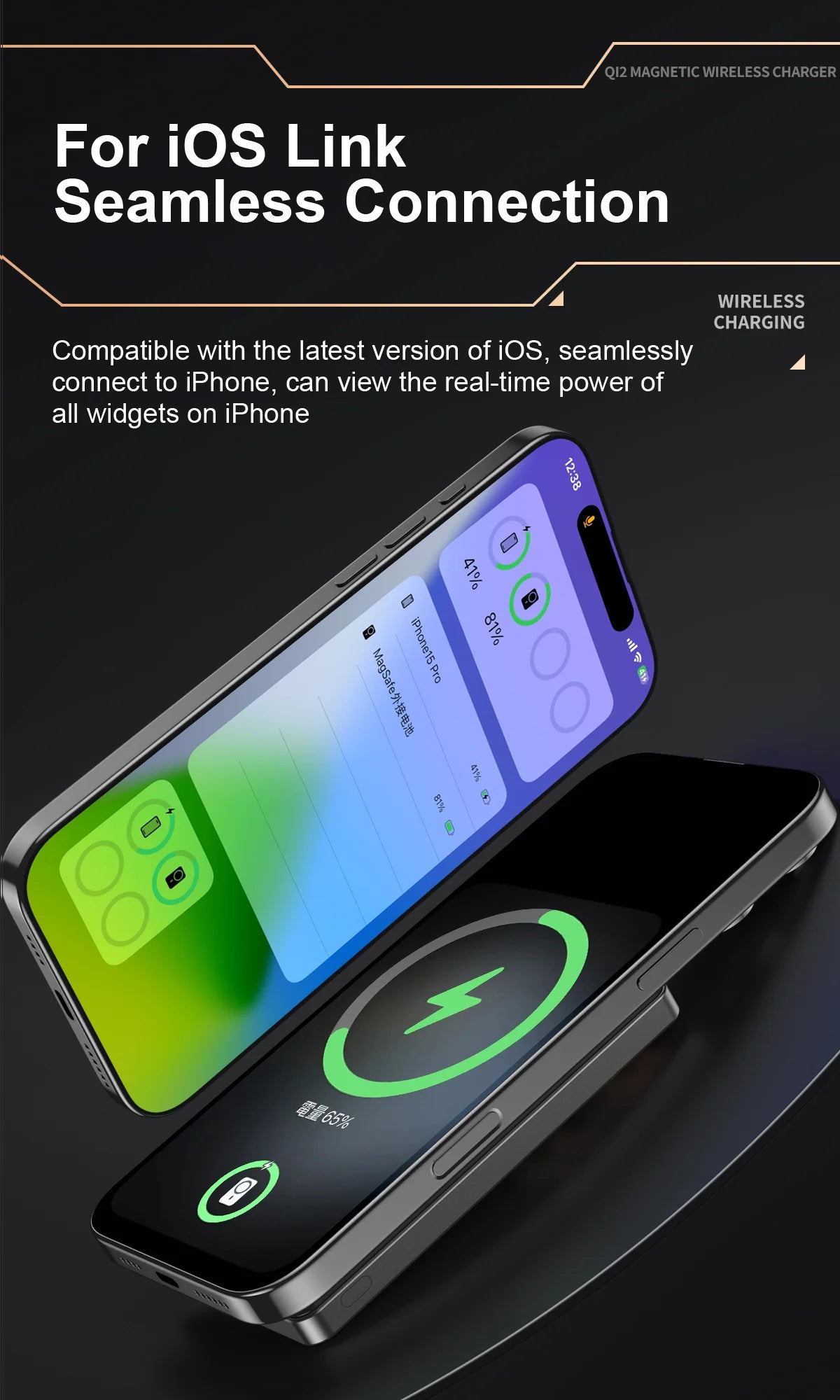 QI Magnetic Powerbank Wireless Fast Charing - Portable 5000/10000mAh Battery Pack for iPhone, Watch & AirPods