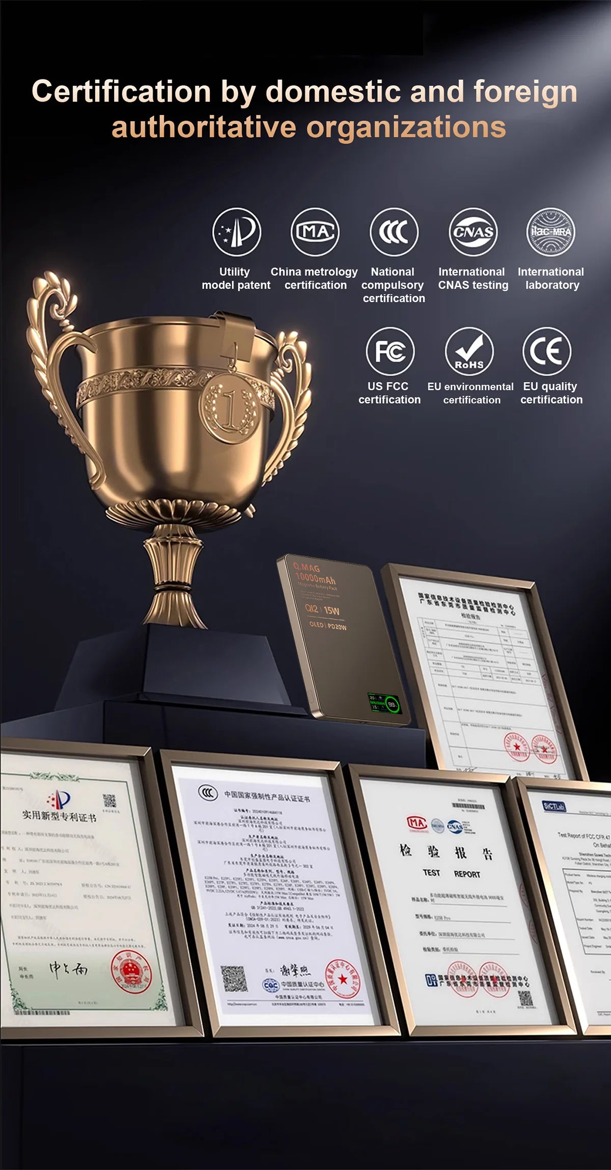 QI Magnetic Powerbank Wireless Fast Charing - Portable 5000/10000mAh Battery Pack for iPhone, Watch & AirPods