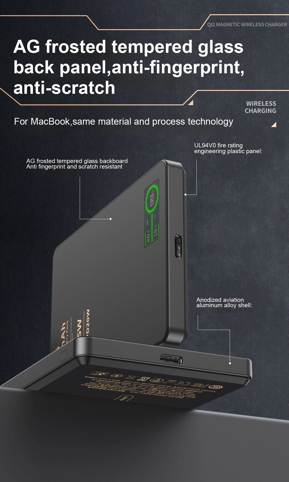 QI Magnetic Powerbank Wireless Fast Charing - Portable 5000/10000mAh Battery Pack for iPhone, Watch & AirPods