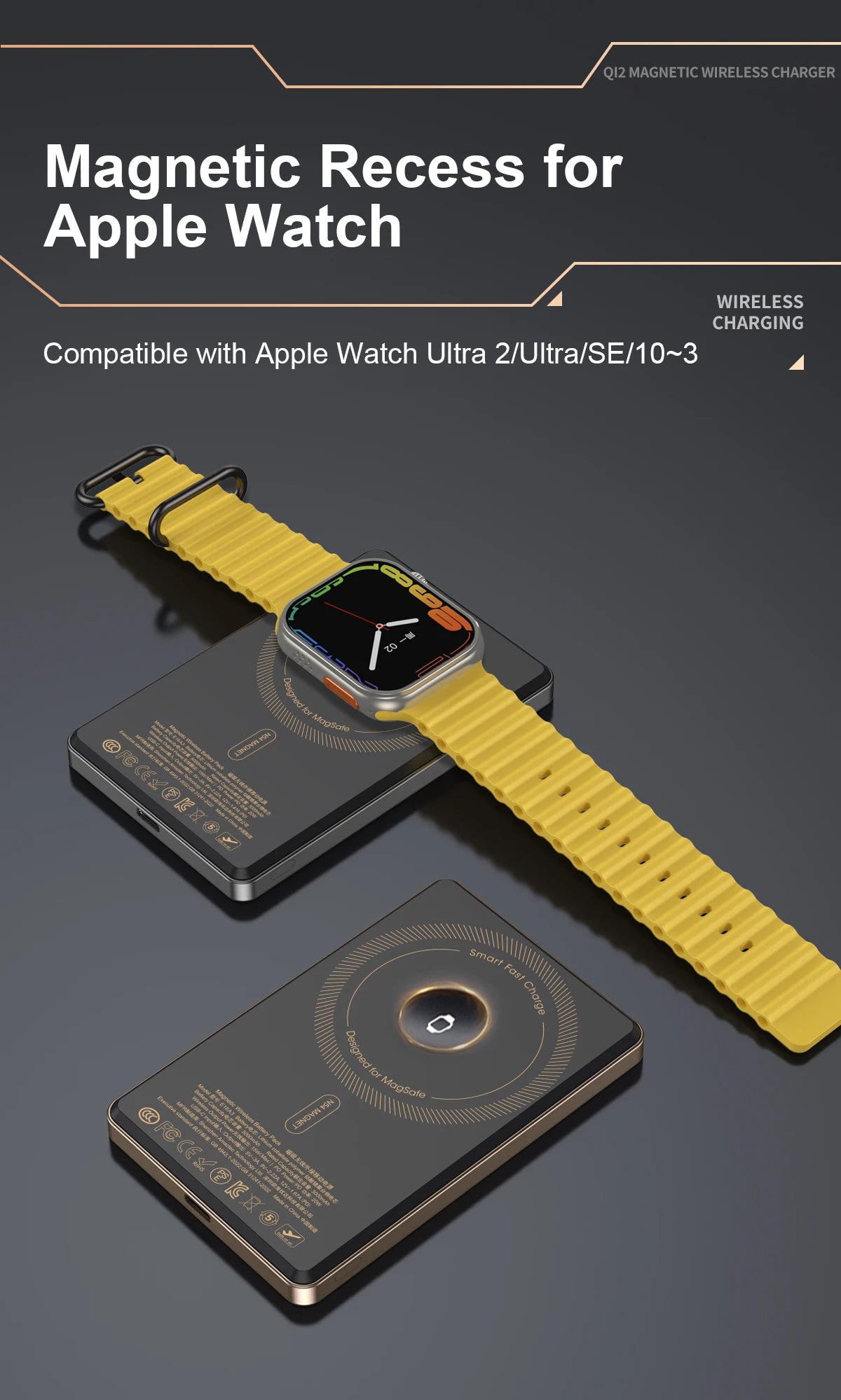 QI Magnetic Powerbank Wireless Fast Charing - Portable 5000/10000mAh Battery Pack for iPhone, Watch & AirPods